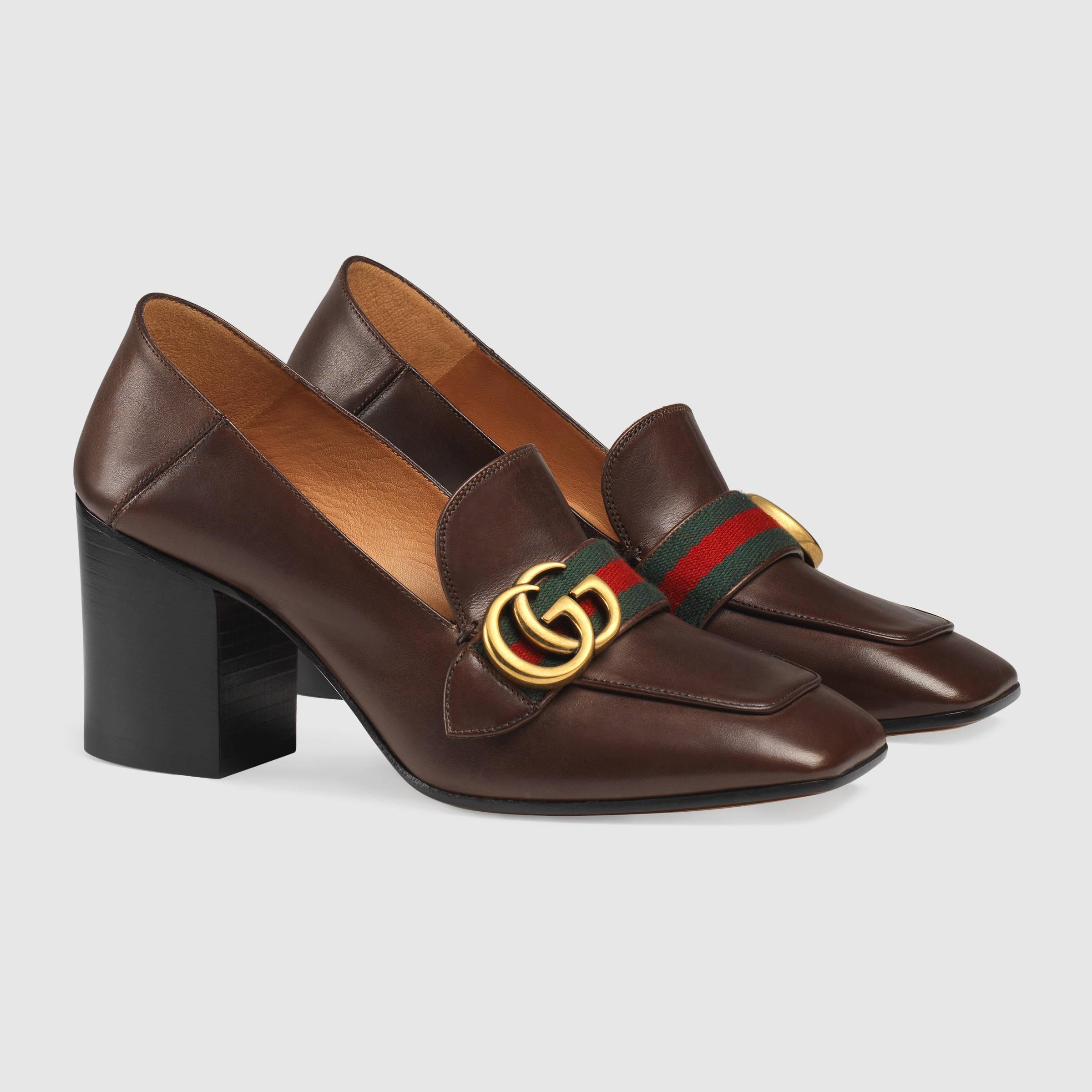 gucci loafer with heel